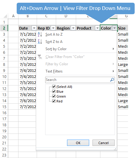 dropdown in excel for mac